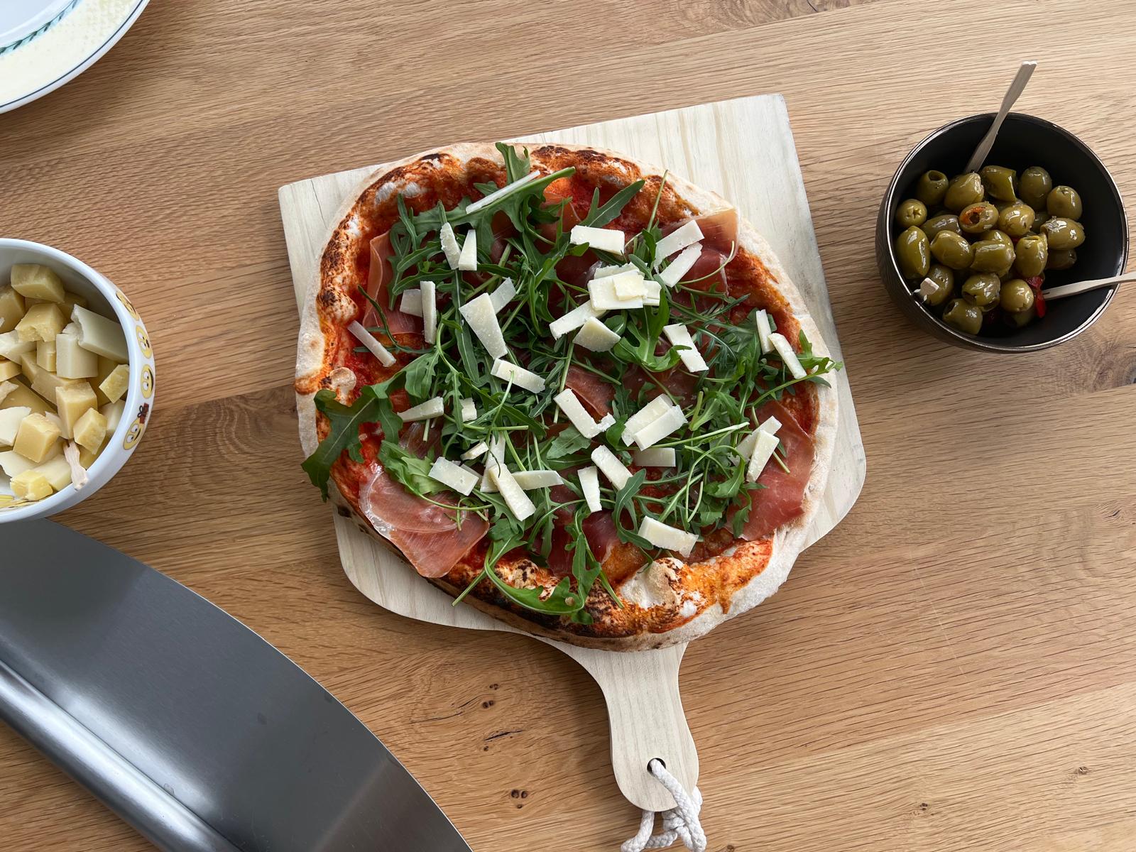 Pizza mit Rucola